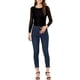 thumbnail image 2 of INSPIRE CHIC Women's Round Neck Long Sleeves Sheer Flower Embroidery Lace Blouse XL Black, 2 of 7