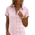 thumbnail image 5 of Women's Dresses Plus Size Lounge Printed Long Sleeve Round Neck Loose Short Nightgown, 5 of 5