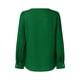 thumbnail image 5 of Blusa de encaje con cuello en V para mujer - Color liso, manga corta, poliéster, camisa elegante y casual para el trabajo o una cita, 5 of 5