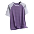 thumbnail image 2 of Swuxness Mens Solid Color Short Sleeve Crew Neck Tops Casual Sports Daily Fashion Soft T Shirt, 2 of 4
