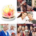thumbnail image 5 of Decoración de flores eternas, rosa más cubierta de cristal de hortensia con luces, regalos navideños, regalos de cumpleaños para familiares y amigos, 5 of 5
