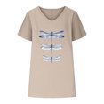 thumbnail image 4 of Women Blouses Elegant Casual Beige Tshirts Shirts Graphic Summer Shirts for Island Vacation, 4 of 4