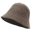thumbnail image 5 of SikaFu Wool Basin Hat Autumn And Winter Ladies Hats Keep Warm And Windproof Wool Fisherman Hat Cross -Border Knitted Hat Barrel Hat, 5 of 9