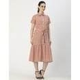 thumbnail image 3 of Moomaya Short Sleeve A-Line Shirt Collar Cotton Dress - Women's Casual Dress, 3 of 9