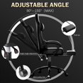 thumbnail image 3 of BSTYJQXH Ergonomic Reclining PU Leather Gaming Chair with Footrest, Black, 3 of 7