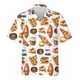 thumbnail image 4 of Camisa hawaiana con estampado 3D de donas y delicioso postre para hombre, camisas hawaianas con solapa y manga corta informales, 4 of 5
