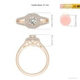 thumbnail image 5 of ANGARA Natural Diamond Ring with Accented Split Shank in 14K Rose Gold for Women (Size-4.7mm| Color-I-J| Clarity-I1-I2) | April Birthstone, Anniversary, Jewelry Gift for Women | Natural Diamond Ring, 5 of 9