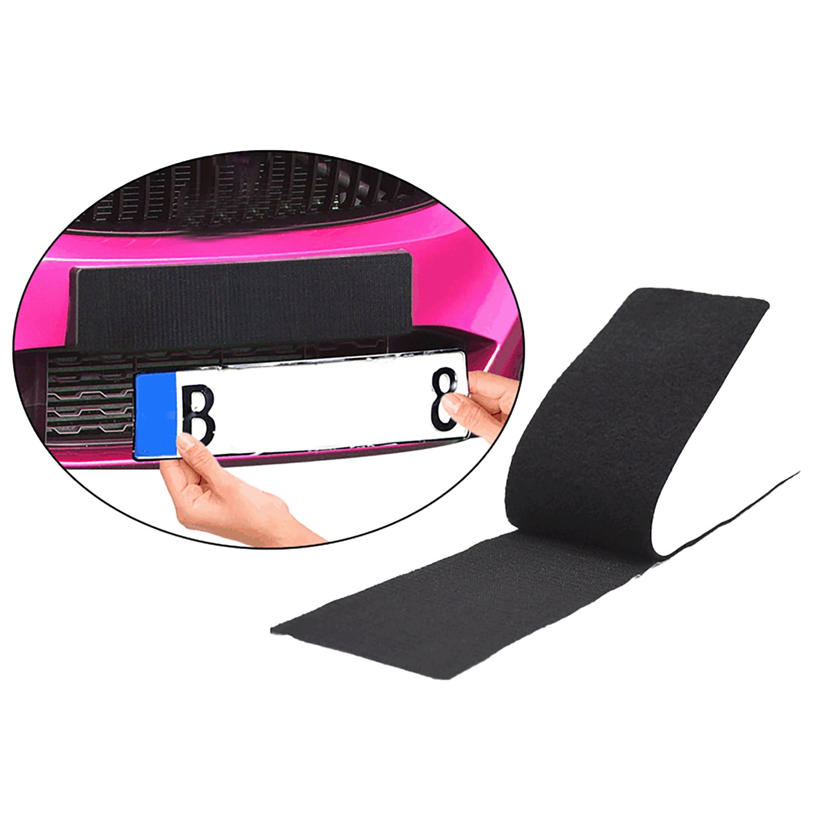 XWQ 4Pcs/Set Adhesive Number Plate Holder Weatherproof Durable Frameless License Plate Holder