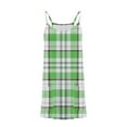 thumbnail image 4 of Cute Summer Dresses for Teen Girls Size 5-14 Spaghetti Strap Sundresses with Pockets Kids Trendy Plaid Printed Vacation Short Mini Dress, 4 of 5