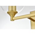 thumbnail image 4 of Living District Foster 2-Light Iron & Glass Bath Sconce in Brass/Clear, 4 of 7