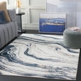 thumbnail image 2 of SAFAVIEH Parker Sheeva Abstract Area Rug, Ivory/Navy, 5' x 7', 2 of 6