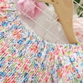 thumbnail image 5 of Zwiiyzr Baby Girl Clothes Floral Dress Crewneck Puff Sleeve A-Line Smocked Dress Toddler Baby Girl Clothes Summer Dress 2-8T Multicolor, 5 of 8