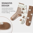 thumbnail image 5 of Balabala Girls Ruffle Crew Socks, 3-Pack Mixed Fabric Socks, Seamless Cute Kids Socks for Everyday Wear (3–11 Years), 5 of 6