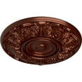 thumbnail image 3 of Ekena Millwork 13"OD x 1 3/8"P Whitman Ceiling Medallion (For Canopies up to 3 3/4"), Hand-Painted Antique Copper, 3 of 5