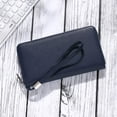 thumbnail image 7 of MINKUROW Womens Wallet RFID Blocking Leather Zip Around Wallet Large Capacity Long Purse Credit Card Clutch Wristlet Navy Blue, 7 of 7
