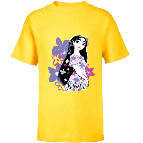 Disney Encanto Isabela Madrigal Pretty Pose - Short Sleeve T-Shirt for Kids - Customized-Yellow