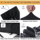 thumbnail image 4 of (61 teclas) Funda protectora para teclado de piano con cierre de cordón, cubierta negra a prueba de polvo para piano digital, para piano digital, Yamaha, Casio, consola JM, 4 of 5