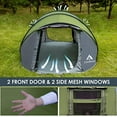 thumbnail image 4 of Pop Up Tents for Camping 4 Person Waterproof Tent Easy Pop Up Army Tents Surplus Tents Military Tents Military Pop Up Tent Popup Tent Camping Easy Up Camping Tents Instant Pop Up Tent Big Green, 4 of 5
