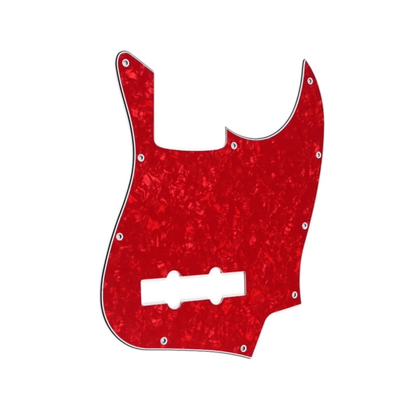 Sonducket Golpeador de guitarra rojo de una sola capa con 10 agujeros, placa antiarañazos, estampado de flores decorativas, cubierta de golpeador, Accesorios para instrumentos musicales Sonducket OD028192-00