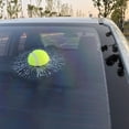 thumbnail image 2 of Cars Sticker Adhesive Prank Broken Glass Car Sticker Crack Hits Glass Ball 3D Joke Decal Yellow and White Universal Fitment, 2 of 11