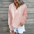 thumbnail image 2 of Jalioing Womens Plus Size Hoodies Long Sleeve Raglan Shirt Hooded Sweatshirt Oversized Pullover Tops S-5XL (X-Large, Pink), 2 of 5