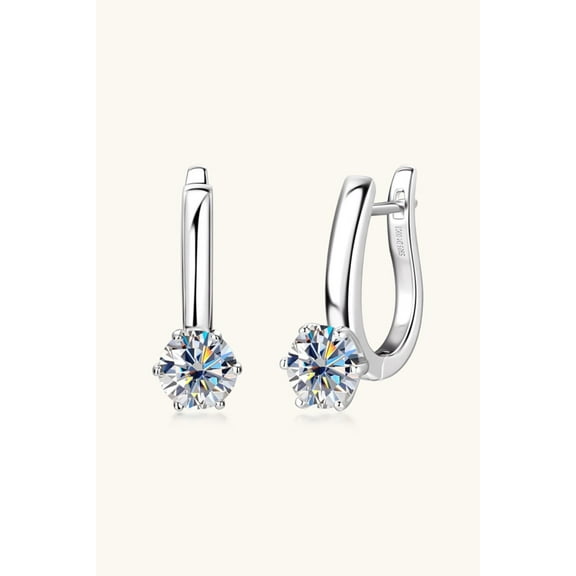 KRE Prime Women 2 Carat Moissanite 925 Sterling Silver Earrings