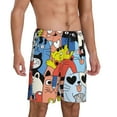 thumbnail image 2 of Balery Funny Cats Pantalones cortos de pijama de punto de algodón para hombre con cinturilla y bolsillos-Medium, 2 of 6