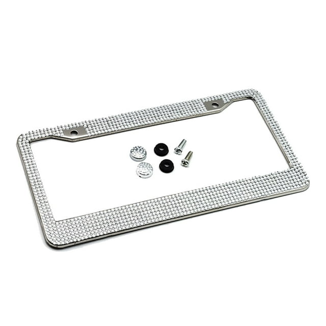 Chrome Diamonds/Crystals Bling , Easy Install White