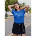 thumbnail image 2 of Believe In The Magic Graphic Women Royal Blue T-Shirt, Female XX-Large, 2 of 4
