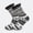 Grey Leaf, variant on Men Sherpa Lined Slipper Socks, Vintage Ethnic Geometric Knit Non Slip Gripper Winter Warm Sock