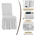 thumbnail image 3 of DyFun Skirt Dining Chair Covers French Country Stretch Slipcovers for Home, Party, Wedding (2 Pack, White), 3 of 6