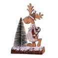 thumbnail image 1 of Decoraciones navideñas de mesa, centros de mesa de madera, 2023, decoración navideña de bandeja escalonada rústica para bandeja escalonada navideña Sombrero gris, 1 of 8