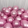 thumbnail image 4 of Globo rosa de metal de cromo 12 pulgadas 50 piezas KIRIKOU Globo de látex cumpleaños boda aniversario ducha de bebé graduación fiesta de Navidad decorada con Globo de helio, 4 of 5