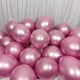 thumbnail image 4 of Globo rosa de metal de cromo 12 pulgadas 50 piezas KIRIKOU Globo de látex cumpleaños boda aniversario ducha de bebé graduación fiesta de Navidad decorada con Globo de helio, 4 of 5