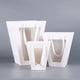 thumbnail image 1 of Zhuge Bolsas de embalaje para cajas de regalo, bolsas de transporte con ventana transparente trapezoidal, bolsas de transporte para regalos de flores (blanco, 24 * 11 * 26 cm), 1 of 5