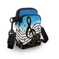 thumbnail image 3 of HELLHERO Blue Gradient Treble Clef Small Crossbody Purse with Adjustable Strap Women for Outdoor Travel 4.33"x1.97"x7.09", 3 of 7