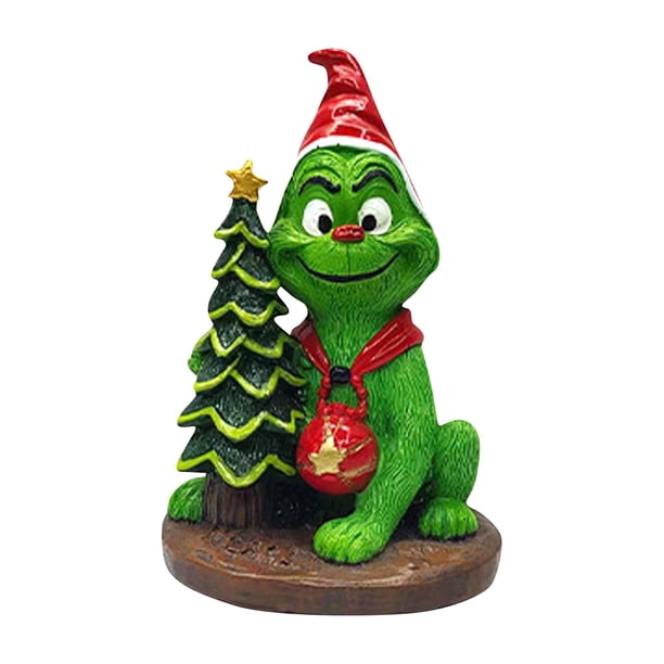 How the Grinch Stole Christmas THE 2024 Grinch Christmas Green Haired Christmas Tree Resin Decorative Ornament For Santa Claus Xmas Gifts Decor
