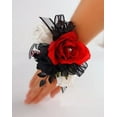 thumbnail image 2 of Angel Isabella Wrist Corsage - Black, White and Red Roses, 2 of 2