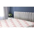 thumbnail image 5 of Ambesonne Tropical Fitted Sheet, Flamingo Drawing Tropical, Twin XL Size, Pale Pink and Eggshell, 5 of 5