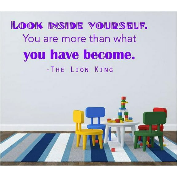 Vinyl Decal: Lion King Decor - Kid's Bedroom Wall Decal - Movie Quotes | 20"x8" [LK2]