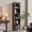 Brown, variant on SinCiDo Tall Arched Bookcase, 5-Tier Narrow Bookshelf with Open Display Shelves for Living Room, Natural