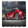 thumbnail image 3 of Ambesonne Cars Shower Curtain, Modern Red Sports Vehicle, 69"Wx84"L, Red Grey Black, 3 of 3