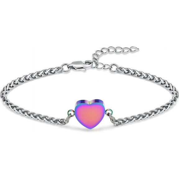 Heart Urn Bracelet for Ashes - Stainless Steel Cremation Bangle for Ashes - Memorial Keepsake Ash Jewelry for Women