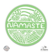 Namaste Om Lotus Pretty - 3" Vinyl Sticker - For Car Laptop I-Pad Phone Helmet Hard Hat - Waterproof Decal