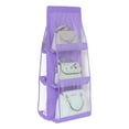 thumbnail image 5 of Hanging Bag 3 Layers with Hanging Hook High Capacity Transparent Collapsible 6 Pockets Dust Proof Handbag Storage Bag Household Products, 5 of 8
