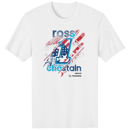 Men s Trackhouse Racing Team Collection White Ross Chastain 2026 Driver Flag T-Shirt