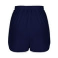 thumbnail image 4 of High Waisted Yoga Short Pants 2PCS Solid Color Shorts for Women Casual Loose Comfy Elastic Waist Drawstring Yoga Athletic Short Pants Trendy Beach Shorts with Pockets Navy L, 4 of 5