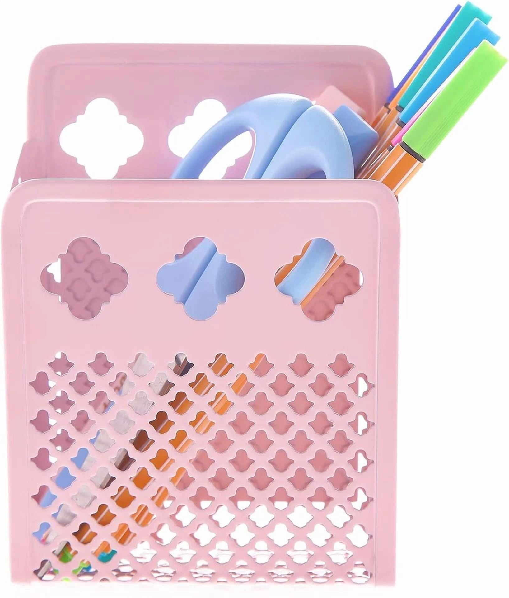 CRESTIN- Pen Holder, Mesh Metal Strong Magnet Dry Erase Marker Holder Pencil Organizer Sm