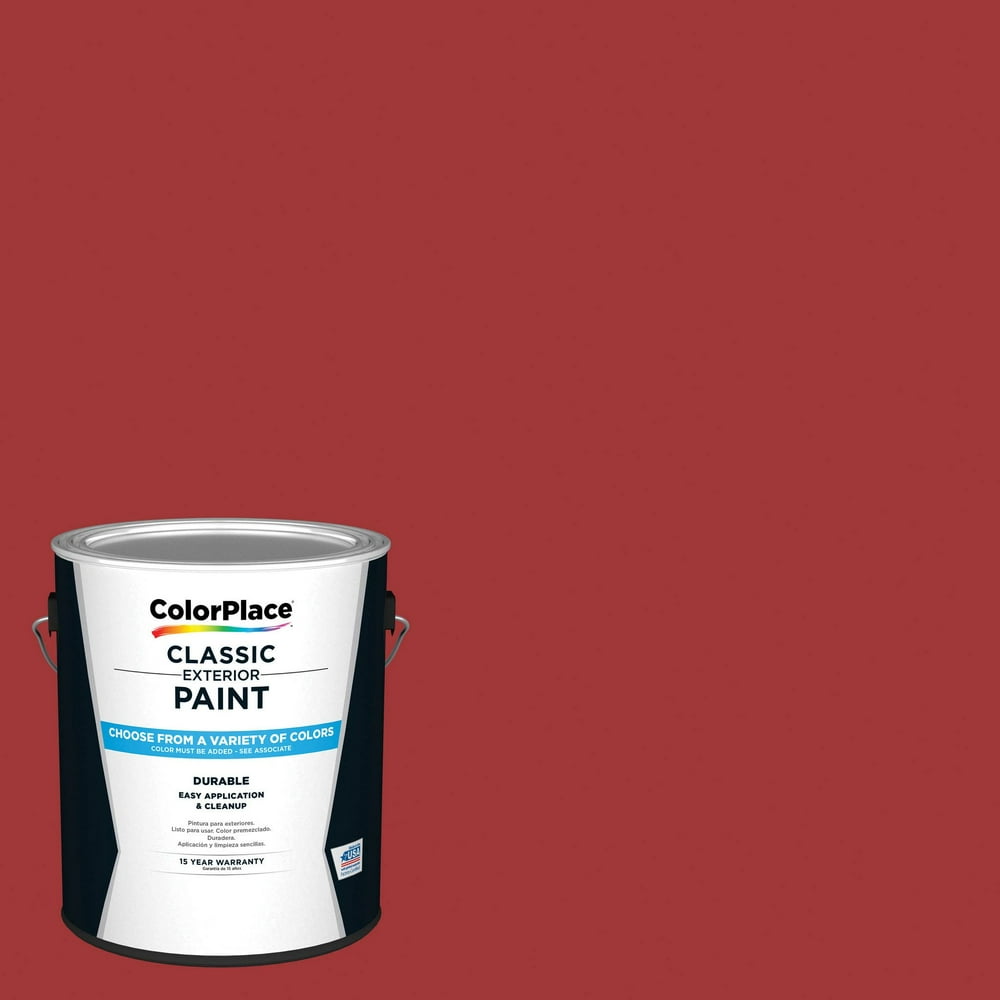 ColorPlace Classic Exterior House Paint, Crimson Red, Flat