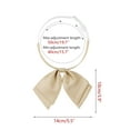 thumbnail image 2 of INSPIRE CHIC Women's Satin Adjustable Pre-Tied Double Layer Collar Bow Tie for Uniform Shirt Champagne One Size, 2 of 5